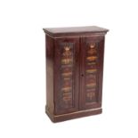 LATE VICTORIAN STAINED OAK CIGAR CABINET
