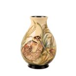 MOORCROFT: A "Woodcock Nest" design trial vase