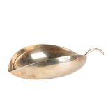 •LINO SABATTINI FOR CHRISTOFLE: A SILVER PLATED "FOGLIA" DISH