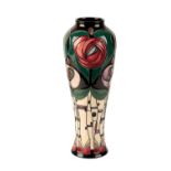 MOORCROFT: A "TRIBUTE TO CHARLES RENNIE MACKINTOSH" VASE