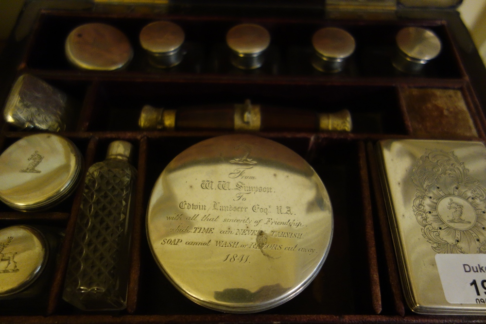 A VICTORIAN BRASS-BOUND ROSEWOOD DRESSING CASE - Image 3 of 6