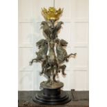 AN IRON AND GILT METAL MAQUETTE FOR THE JUBILEE FOUNTAIN