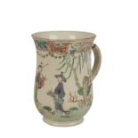 A CHINESE EXPORT WARE BALUSTER SHAPED TANKARD