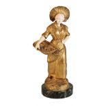 HENRYK KOSSOWSKI (1855-1921): A GILT BRONZE AND IVORY SCULPTURE