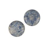 PAIR OF BLUE AND WHITE SEAL PASTE BOXES, CIRCA 1640-45