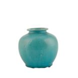 TURQUISE-GLAZED OVOID VASE