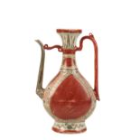 RARE KINRANDE PEAR-SHAPED EWER, JIAJING PERIOD