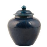 DARK-BLUE GLAZED 'PHOENIX' JAR, JIAJING SIX CHARACTER MARK AND OF THE PERIOD