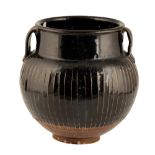 DARK-BROWN GLAZED WIDE-MOUTHED RIBBED JAR, HENAN OR HEBEI, PROVINCE, NORTHERN SONG-JIN DYNASTY