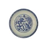 VERY RARE AND IMPORTANT BLUE AND WHITE 'DRAGON AND PHOENIX' BASIN, ZHENGTONG PERIOD (1436-1449)