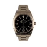 ROLEX OYSTER PERPETUAL EXPLORER GENTLEMAN'S STAINLESS STEEL BRACELET WATCH