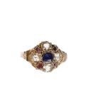 19TH CENTURY GEM-SET RING