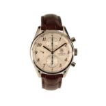 TAG HEUER CARRERA GENTLEMAN'S CHRONOGRAPH STAINLESS STEEL WRISTWATCH