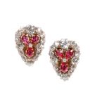 RUBY AND DIAMOND EARRINGS