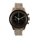 RARE OMEGA SPEED MASTER GENTLEMAN'S CHRONOGRAPH STAINLESS STEEL BRACELET WATCH