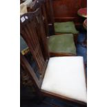 A SET OF SIX CHIPPENDALE STYLE MAHOGANY DINING CHAIRS, with drop-in seats