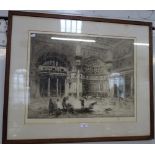 WILLIAM WALCOT 1874-1943: 'The Frigidarium of the Baths of Caracella', etching