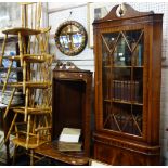 A REPRODUCTION MAHOGANY CORNER CABINET and other small furniture (as lotted)