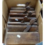 A COLLECTION OF WOODEN MOULDING PLANES