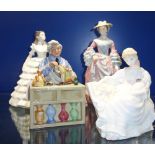 TWO ROYAL DOULTON FIGURES, 'The China Repairer' HN 2943, 'Mary Countess Howe' HN 3007 and two