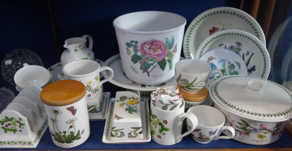 A COLLECTION OF PORTMEIRION CERAMICS, to include Botanic Garden and a Clarice Cliff jug (examine)