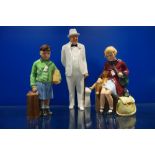 THREE ROYAL DOULTON FIGURES, 'Sir Winston Churchill' HN 3057, 'The Girl Evacuee' HN 3203 and 'The