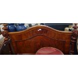 A VICTORIAN MAHOGANY BED END, 153cm wide (5ft)