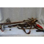 A COLLECTION OF SWORDS, SCABBARDS AND ACCESSORIES