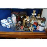 A COLLECTION OF VINTAGE TOY SPADES, kitchenalia and sundries