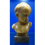 A WAX BUST OF A CHILD, inscribed, 'Francois'? verso, 24cm high
