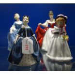 A COLLECTION OF ROYAL DOULTON FIGURES, 'Sara' HN 2265, 'Hilary' HN 2335, 'Sharon' HN 3047 and '