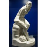 A VICTORIAN MINTON, 'JOHN BELL' PARIAN WARE STUDY, 'DOROTHEA', with registration mark, 34.5cm high