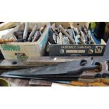 A COLLECTION OF VINTAGE HAND TOOLS to include saws, moulding planes and screwdrivers