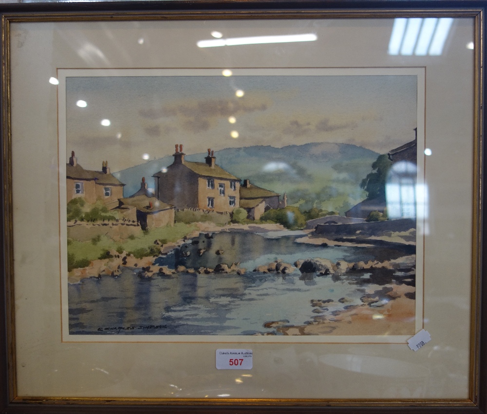 E CHARLES SIMPSON: 'Gayle, Upper Wensleydale', watercolour