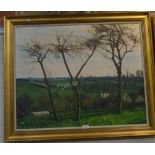 R MARRIOT-TRESTINI: 'Cider Apple Trees', oil on canvas