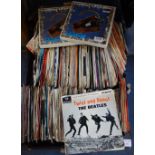 A LARGE COLLECTION OF 45s to include The Beatles' and 'The Rolling Stones'