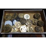 A COLLECTION OF POCKET WATCH SPARES