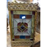 A VICTORIAN STAINED GLASS HALL LANTERN