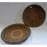 A PAIR OF AFRICAN WOVEN BOWLS, 33cm dia.
