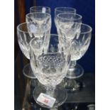 SEVEN WATERFORD WINE GLASSES