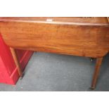 A 19TH CENTURY MAHOGANY PEMBROKE TABLE on square tapering legs, 84cm wide