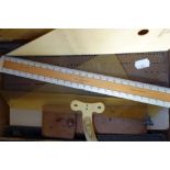 A COLLECTION OF VINTAGE SLIDE RULES and drawing instruments