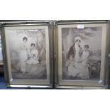 A PAIR OF PHOTOGRAPHIC REPRODUCTIONS of Regency portraits, watercolours
