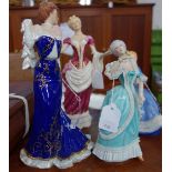 A FRANKLIN MINT CERAMIC FIGURE, 'Elegence de Paris' and others similar (4)