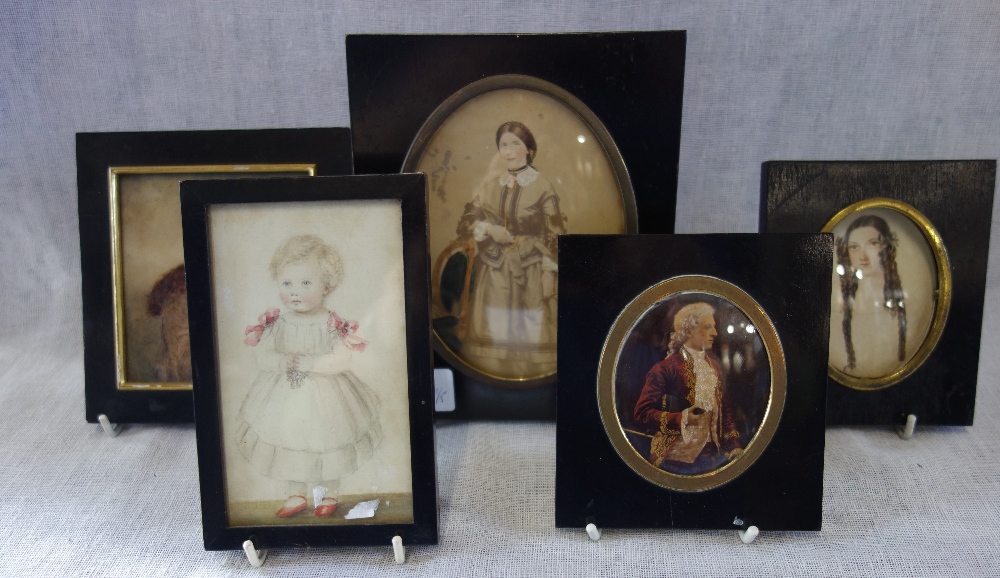 A COLLECTION OF 19TH CENTURY MINIATURE PORTRAITS OF THE VERNER FAMILY, to include James Verner