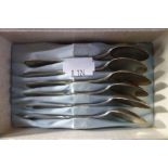 A SET OF SIX CONTINENTAL SILVER COFFEE SPOONS, approx 1.85oz