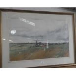 ALEXANDRA HUNTLEY: Landscape, watercolour, signed and dated "86"