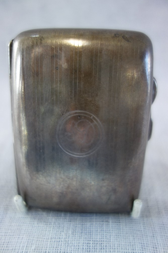 A SILVER CIGARETTE CASE, approx 2.25oz