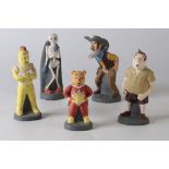 SUPERTED AND FRIENDS; A COLLECTION OF FIVE ORIGINAL CAST PLASTER FIGURES. 'SuperTed' was created