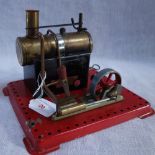 MAMOD; A VINTAGE STATIONARY MODEL STEAM ENGINE, 15cm high x 21cm wide